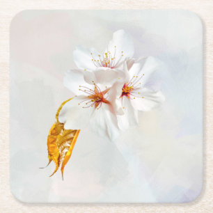 Sakura - Japanese cherry blossom Square Paper Coaster