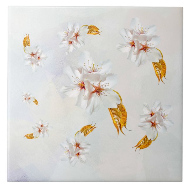 Sakura - Japanese cherry blossom Tile (Front)
