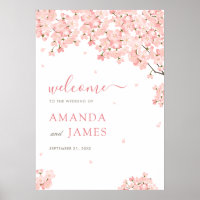 Sakura Japanese Cherry Blossoms  Wedding Welcome