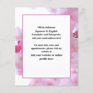 Sakura Japanese freelance translator interpreter Flyer