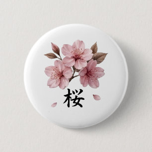 Sakura Katana Japanese Aesthetic 6 Cm Round Badge