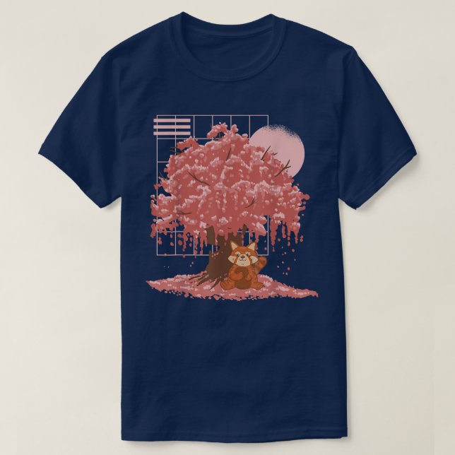 Sakura Kawaii Panda Bear Japanese Cherry Blossom T T-Shirt (Design Front)