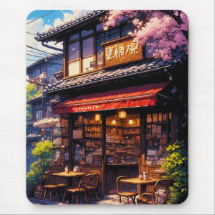 Sakura Kissa - Cherry Blossom Café Mouse Pad