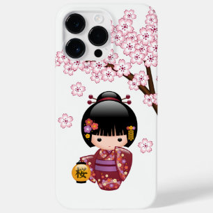 Sakura Kokeshi Doll - Cute Japanese Geisha Girl Case-Mate iPhone 14 Pro Max Case