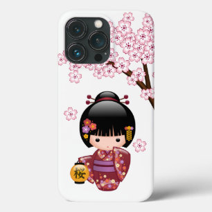Sakura Kokeshi Doll - Cute Japanese Geisha Girl iPhone 13 Pro Case