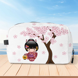 Sakura Kokeshi Doll - Cute Japanese Geisha Girl Dopp Kit