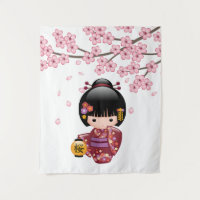 Sakura Kokeshi Doll - Cute Japanese Geisha Girl