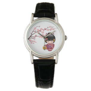 Sakura Kokeshi Doll - Japanese Geisha Girl Watch