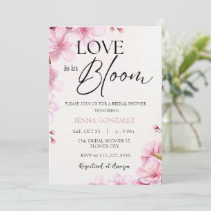 Sakura Love Bloom Cherry Blossom Bridal Shower Invitation