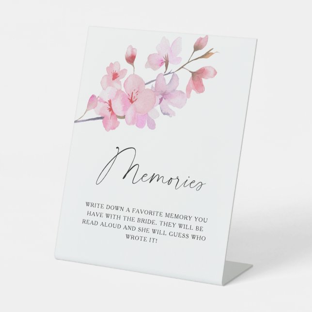 Sakura - memories with the bride pedestal sign (Front)
