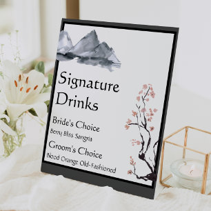 Sakura Mountain   Casual Border Signature Drinks Pedestal Sign