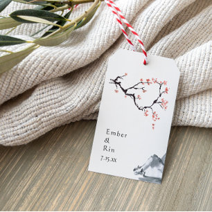 Sakura Mountain   Casual Wedding Gift Tag v2