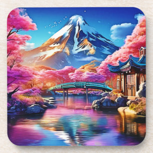 Sakura Mountain: Spring Scene Coaster