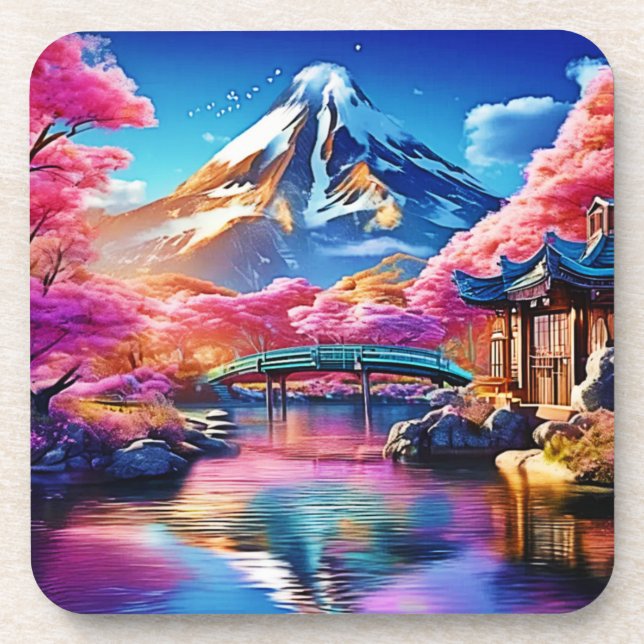 Sakura Mountain: Spring Scene Coaster (Front)