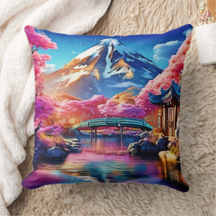Sakura Mountain: Spring Scene Cushion
