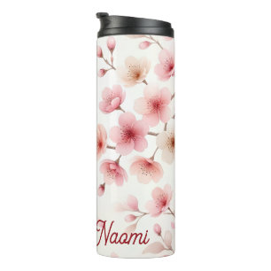 Sakura Movement Seamless Pattern Feminine Yoga Thermal Tumbler