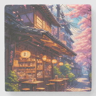 Sakura no Machikado - Cherry Blossom Street Stone Coaster