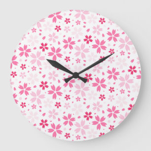 Sakura Pattern Large Clock