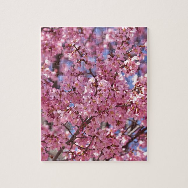 Sakura Pink Cherry Blossom Sky Jigsaw Puzzle (Vertical)