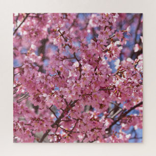 Sakura Pink Cherry Blossom Sky Jigsaw Puzzle