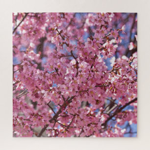 Sakura Pink Cherry Blossom Sky Jigsaw Puzzle