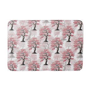 Sakura Pink Cherry Blossom Tree Design Bath Mat
