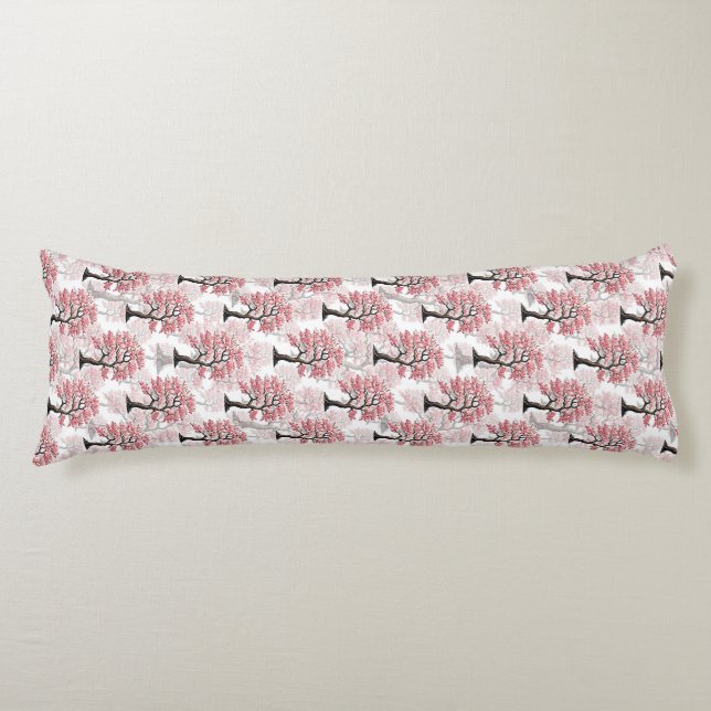 Sakura Pink Cherry Blossom Tree Design  Body Cushion (Front)