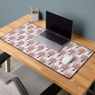 Sakura Pink Cherry Blossom Tree Design Desk Mat