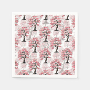 Sakura Pink Cherry Blossom Tree Design  Napkin