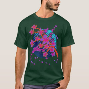 Sakura Pink Flower Japan Vaporwave 90s Art Cherry T-Shirt