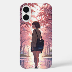 Sakura Rain Walk iPhone 16 Case