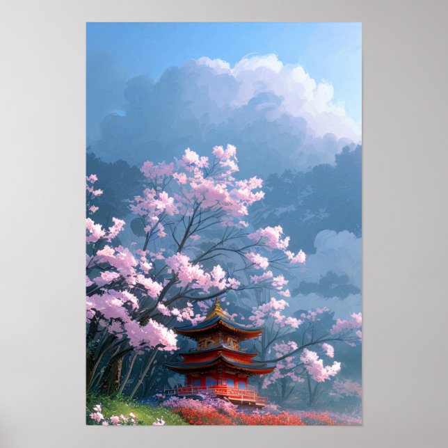 Sakura Sanctuary: The Wooden Temple Poster (Front)