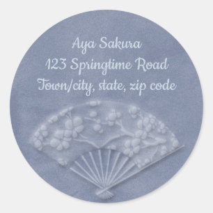 sakura sensu - classic round sticker
