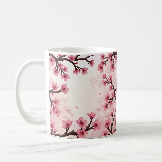 Sakura Serenity Mug – Cherry Blossom Elegance (Left)