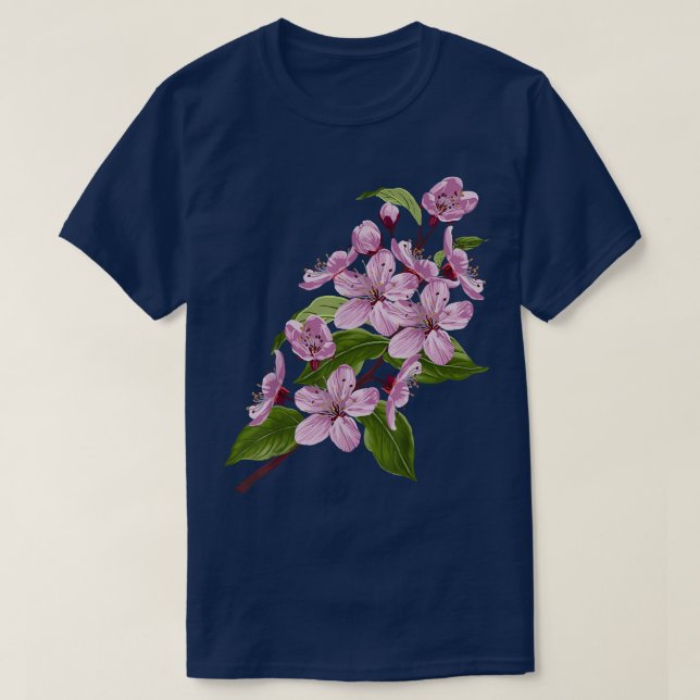 Sakura Spring Flowers Cherry Blossom Tree Japanese T-Shirt (Design Front)