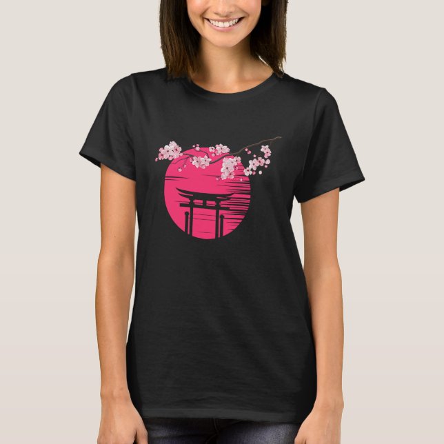 Sakura Spring Flowers Cherry Blossom Tree Japanese T-Shirt (Front)