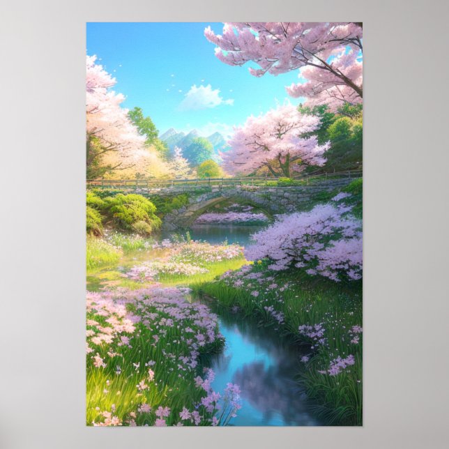 Sakura Stream, Paradise by the Bridge Poster (Front)