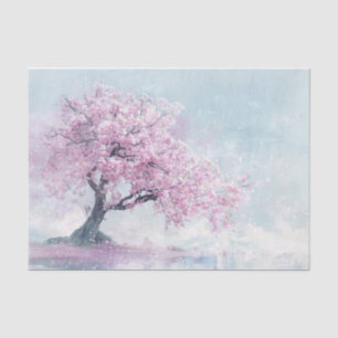 Sakura Tree and Blossoms Painting Decoupage Tissue Paper