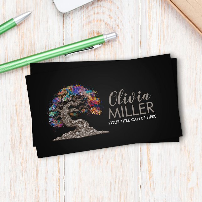 Sakura Tree - Colourful Blossom Business Card (Creator Uploaded)