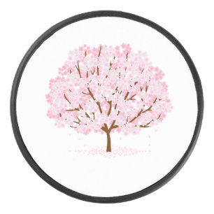 Sakura Tree in Full Bloom – Elegant Spring Design" Hockey Puck