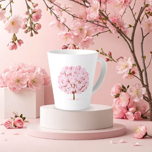 Sakura Tree in Full Bloom – Elegant Spring Design" Latte Mug