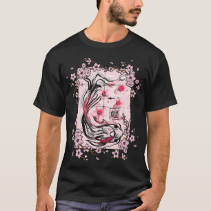 Sakura Tree Koi p Pink Cherry Blossom Flower Tree T-Shirt