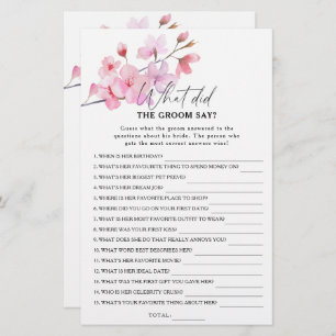 Sakura - What did the groom say bridal game