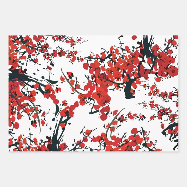 Sakura Wrapping Paper Sheet Set (Front 3)