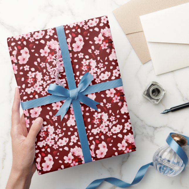 Sakurafubuki Sakura Petals Pattern  Wrapping Paper (Gifting)