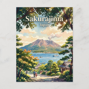 Sakurajima Japan Postcard