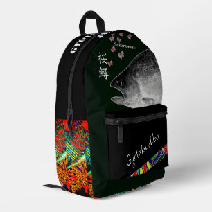 Sakuramasu! (Sakura Masse) Thank all life. PRINT B Printed Backpack