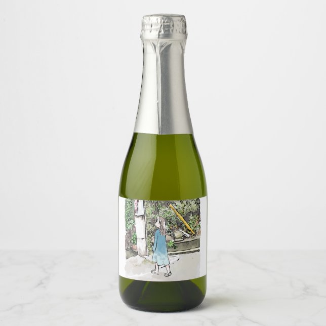 Sakusabou Sparkling Wine Label (Front)