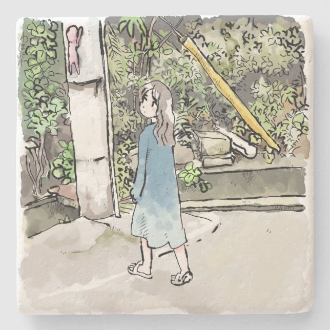 Sakusabou Stone Coaster (Front)