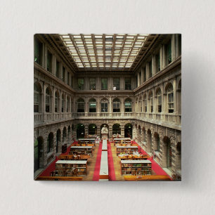 Sala di Lettura, built in 1537-88 (photo) 15 Cm Square Badge